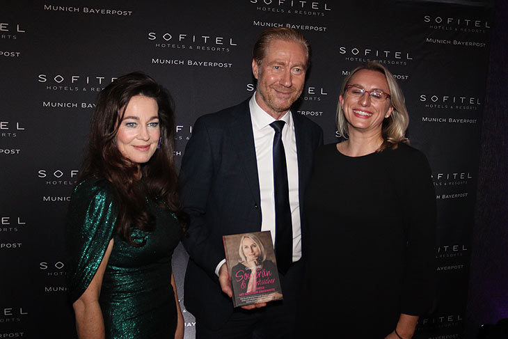 "Belladonna" Präsidentin Michaela Aschberger. Hotel Opera Chef Malte Wiedemann, Autorin Susanne Kölbl (©Foto: Martin Schmitz)